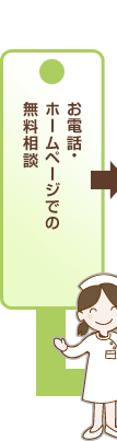 お電話・ホームページでの無料相談